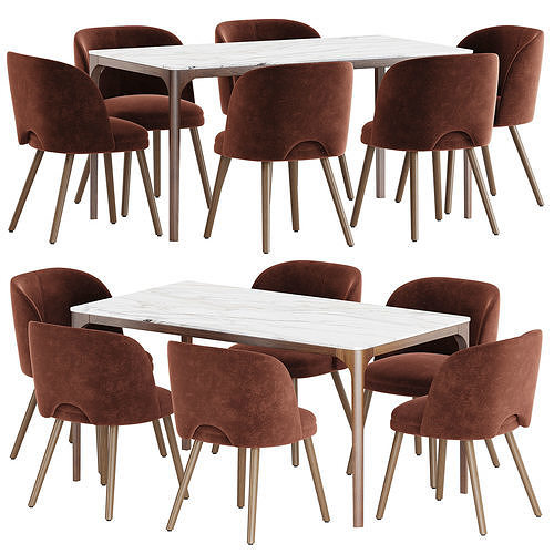 Dining set 28 3D model 5