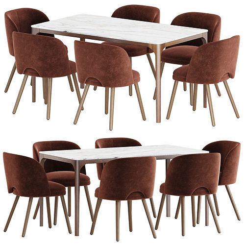 Dining set 28 3D model 2