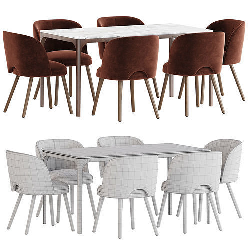 Dining set 28 3D model 3