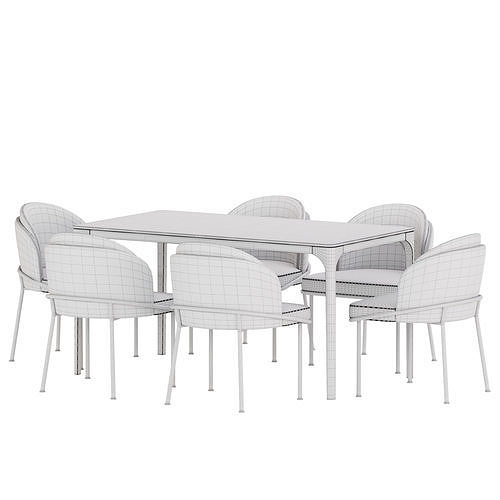 Dining set 30 3D model 6