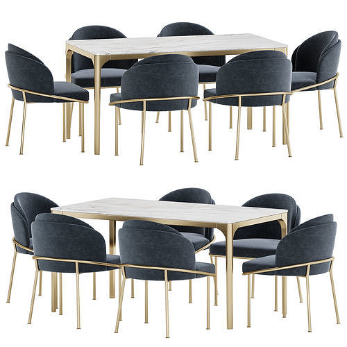 Dining set 30 3D model 2