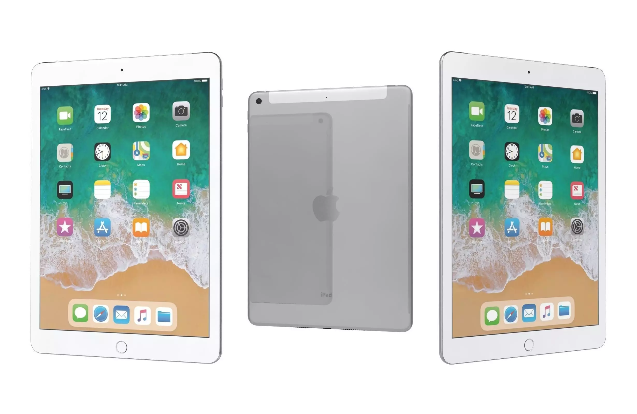 Apple iPad 9 7 6th Gen Silver  3D model_0