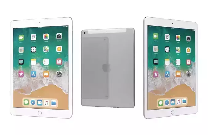 Apple iPad 9 7 6th Gen Silver  3D model