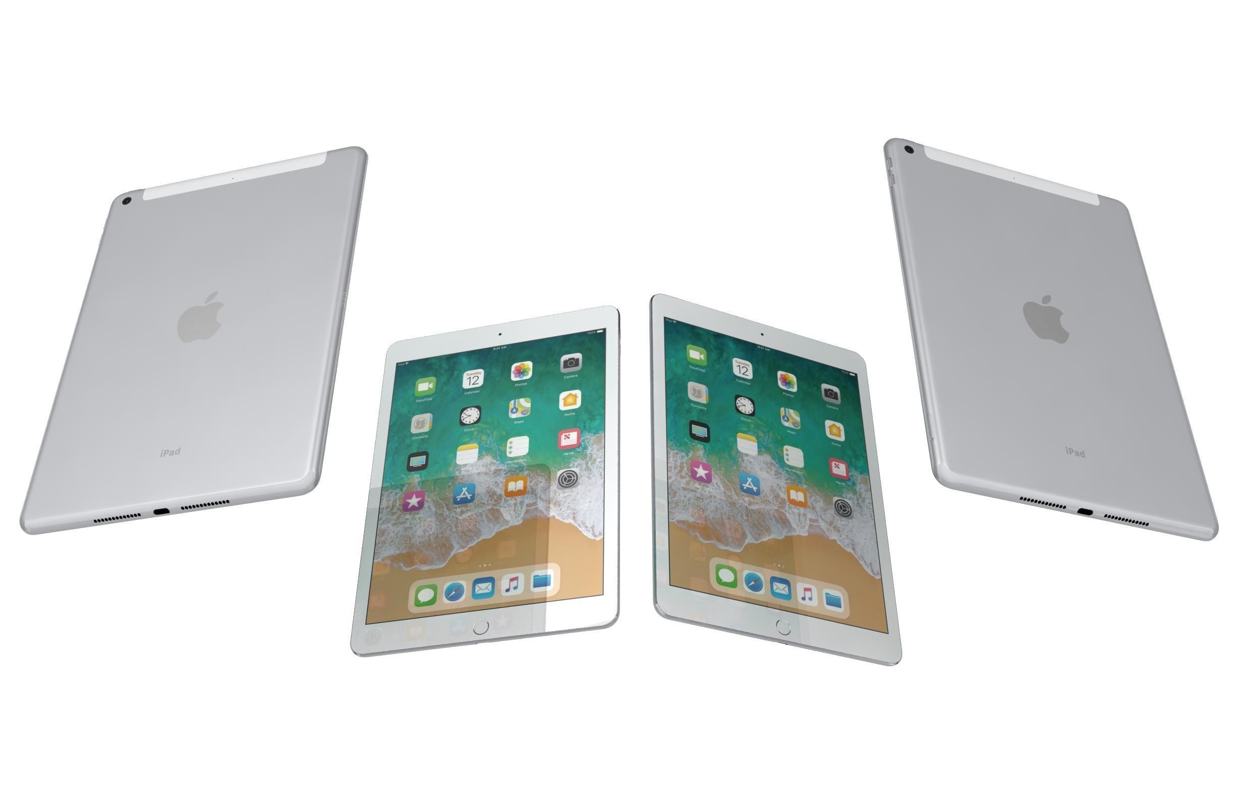 Apple iPad 9 7 6th Gen Silver  3D model_5