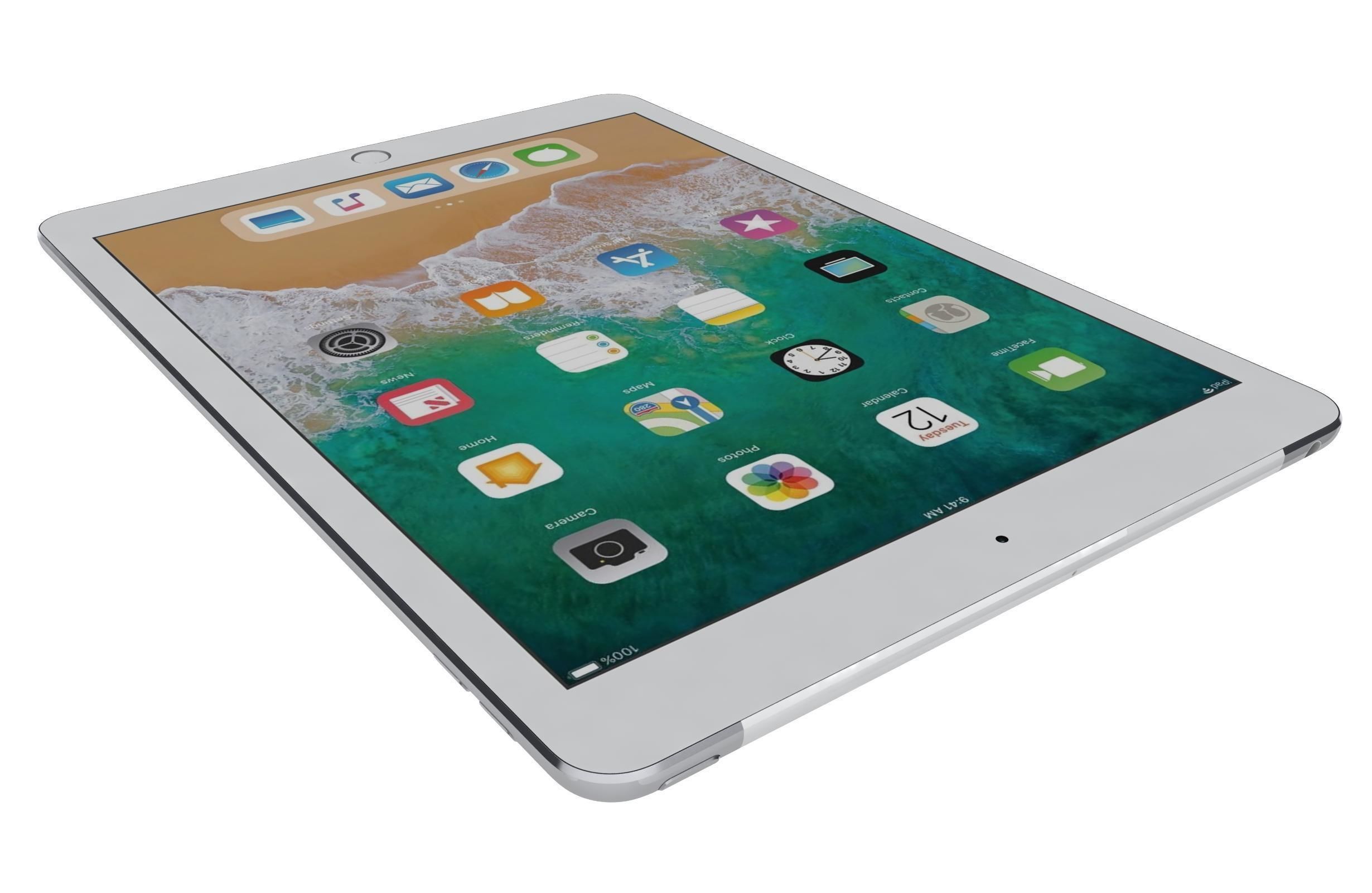 Apple iPad 9 7 6th Gen Silver  3D model_13