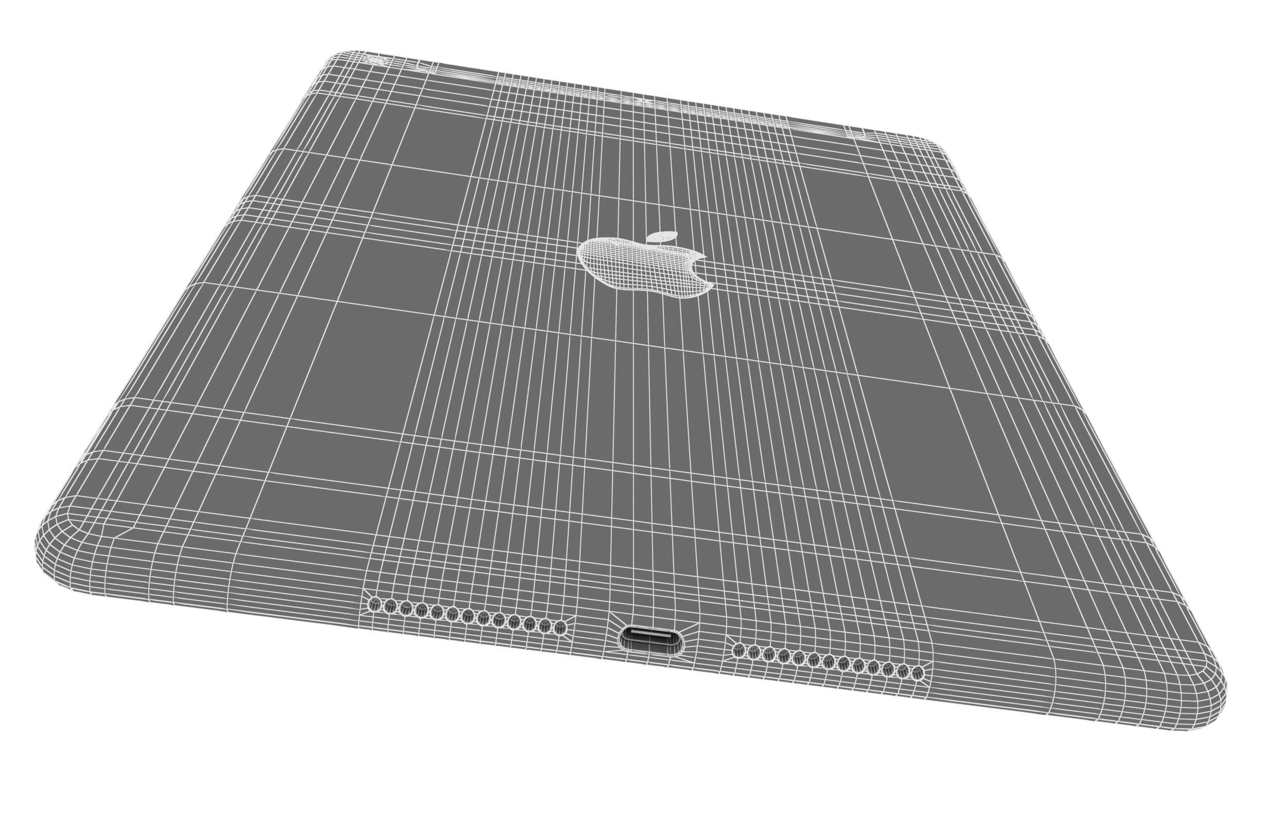 Apple iPad 9 7 6th Gen Silver  3D model_21
