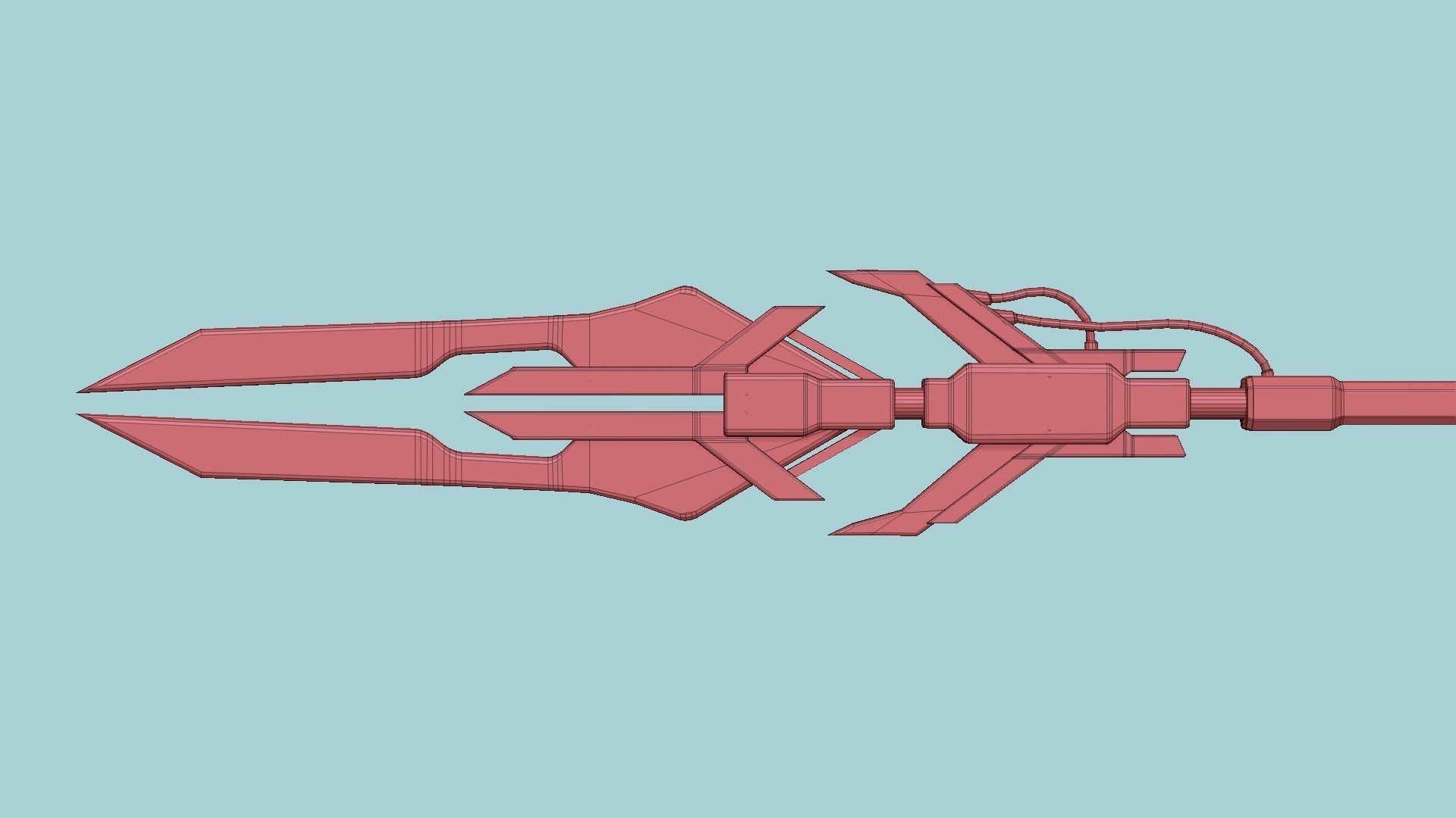 SciFi War Spear A10 Digital Camo - Character Design Fashion Low-poly 3D model_15