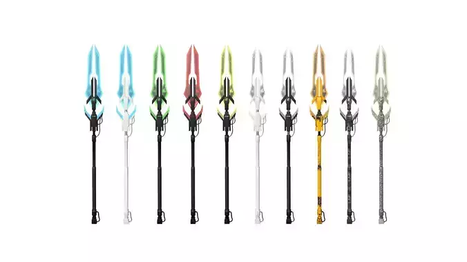 10 SciFi War Spears A Collection - Character Design Fashion 