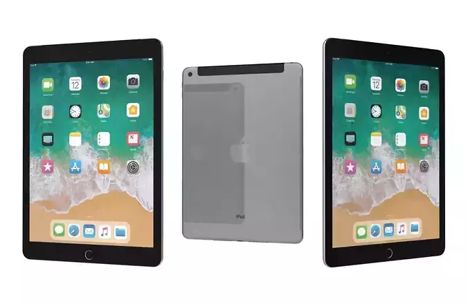 Apple iPad 9 7 6th Gen Space Gray 3D model