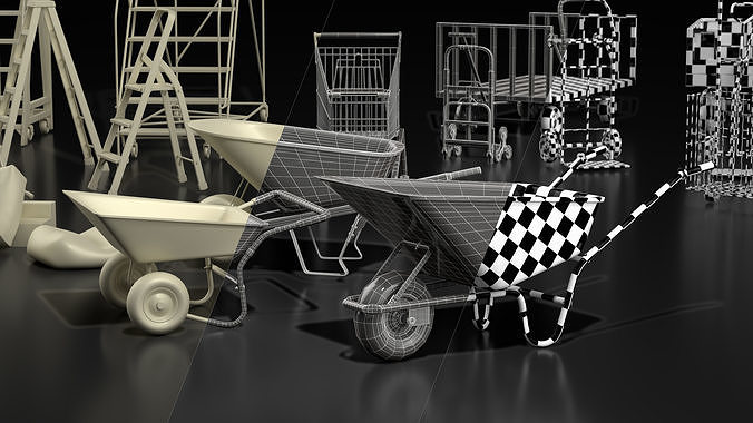 101 Warehouse Props Low-poly 3D model 4