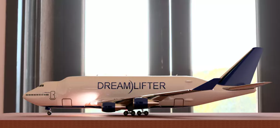 Boeing 747-400 DreamLifter Table Top 3D printable Aircraft Model 3D print model
