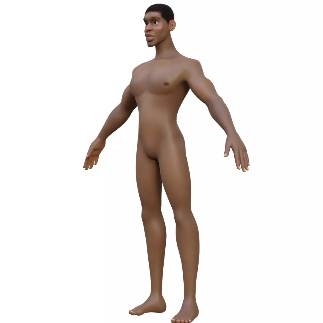 Black man 3D model_0