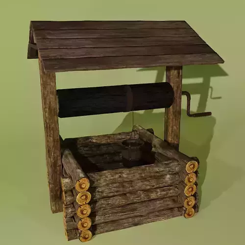 Old Well Low Poly model modular