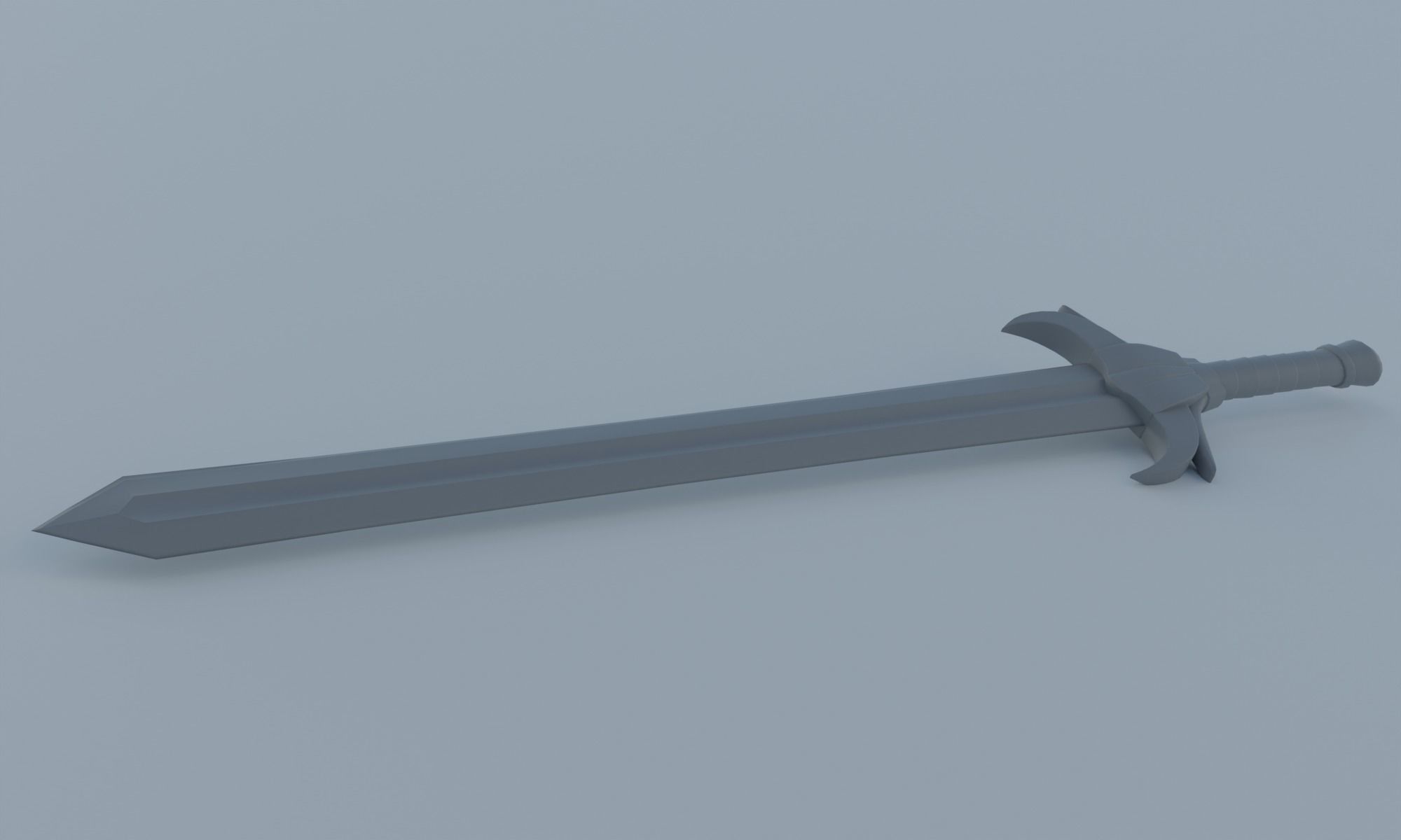 Fantasy sword low poly 3D model PBR weapon Low-poly 3D model_15