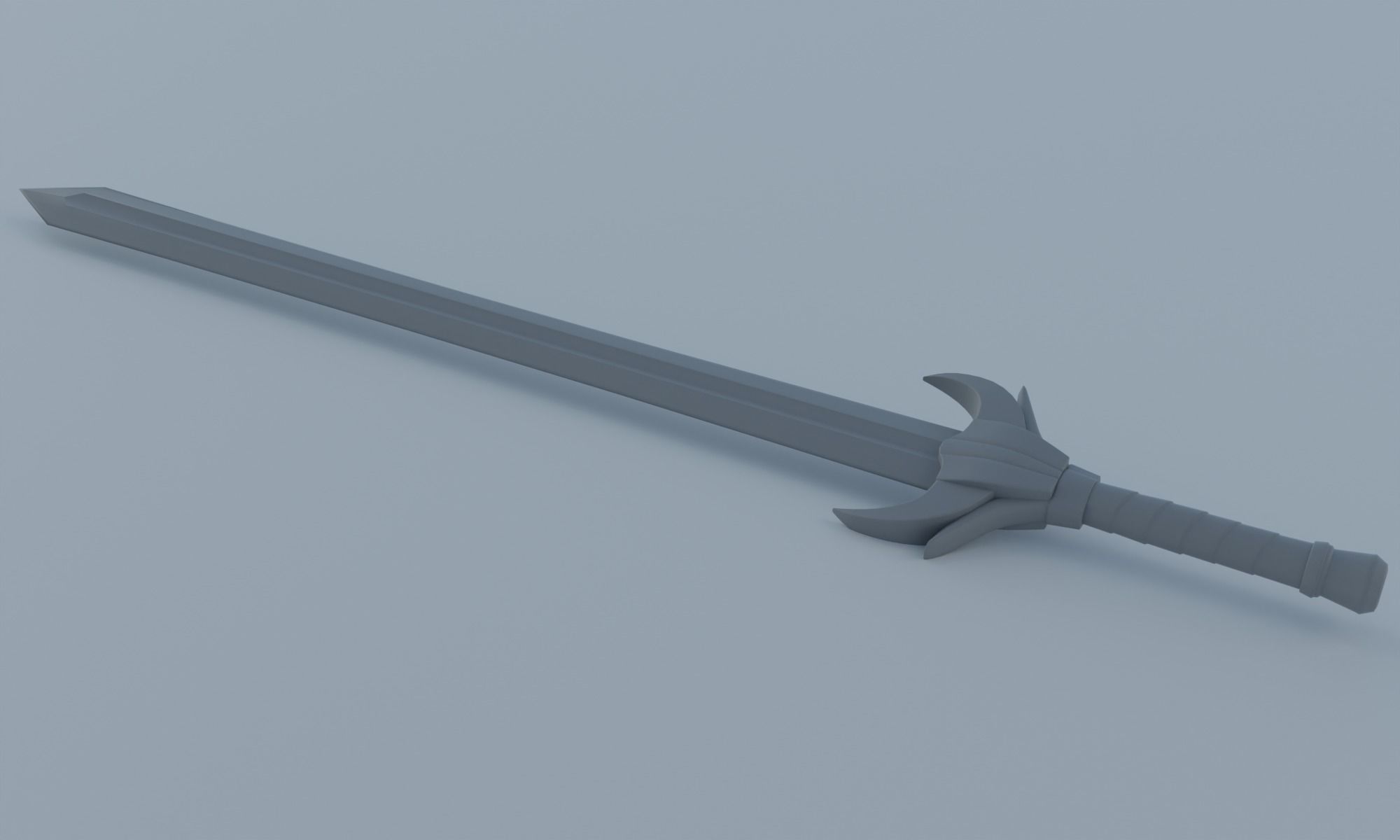 Fantasy sword low poly 3D model PBR weapon Low-poly 3D model_14