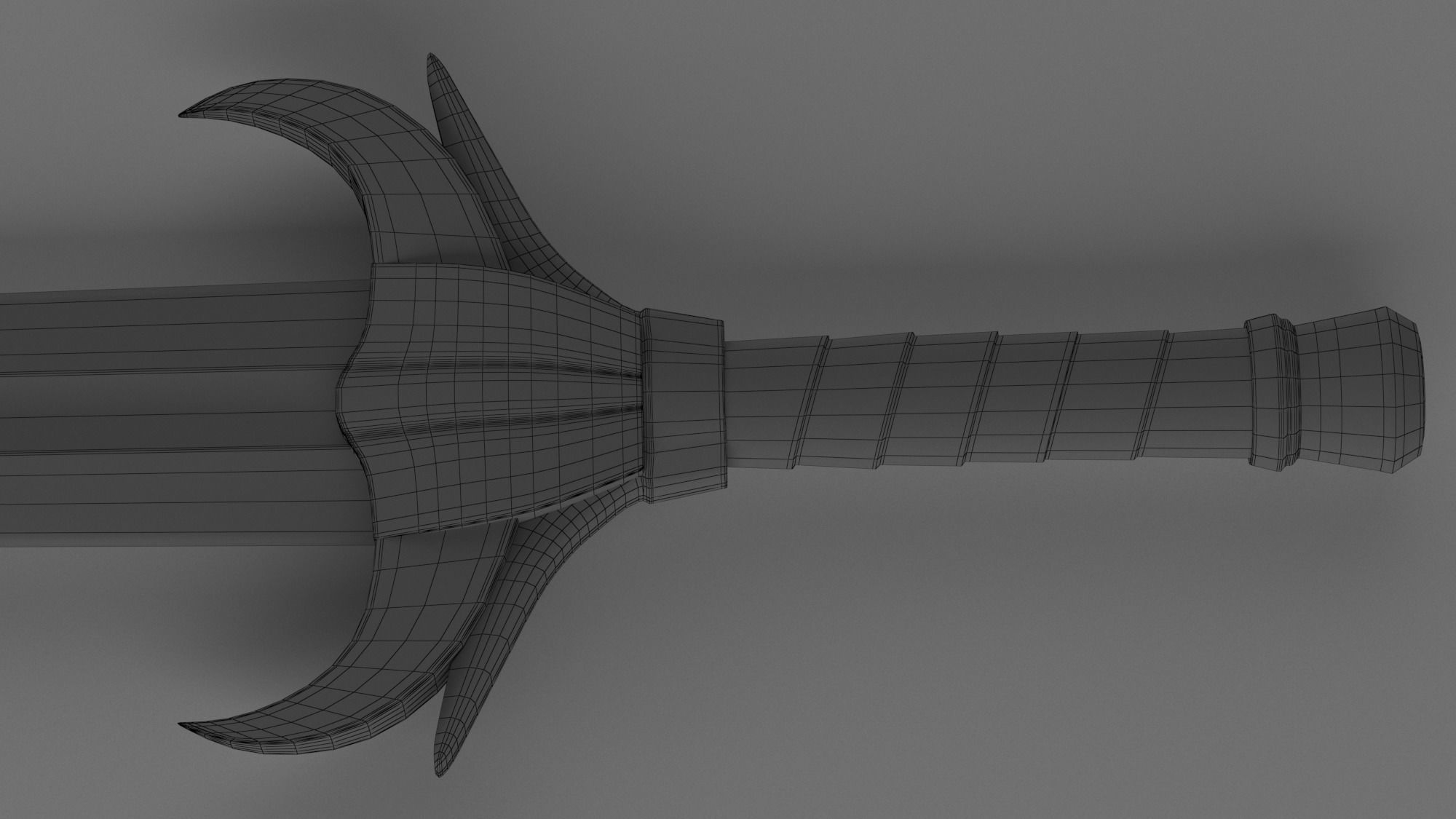 Fantasy sword low poly 3D model PBR weapon Low-poly 3D model_19