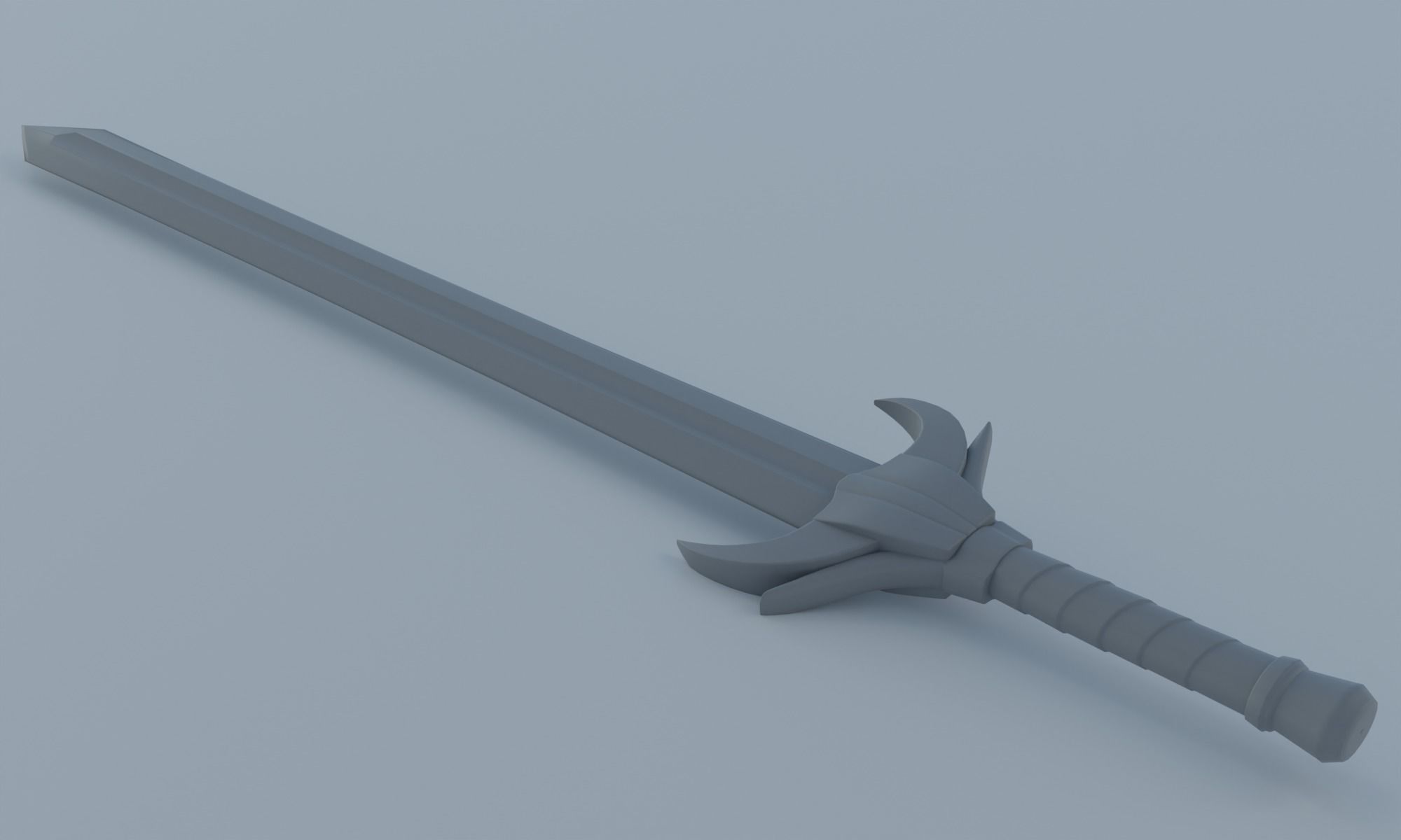 Fantasy sword low poly 3D model PBR weapon Low-poly 3D model_12