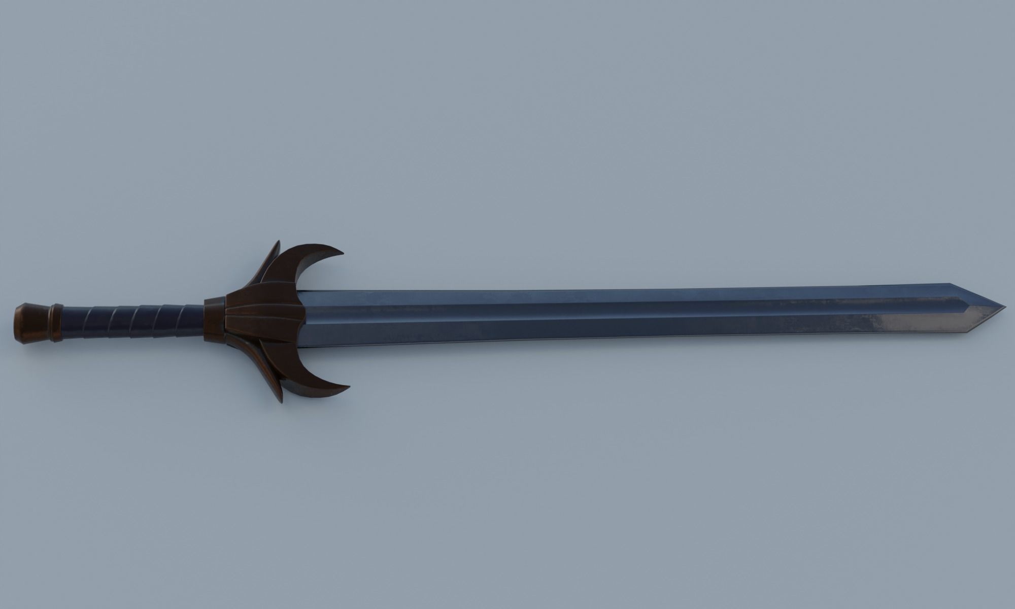 Fantasy sword low poly 3D model PBR weapon Low-poly 3D model_9