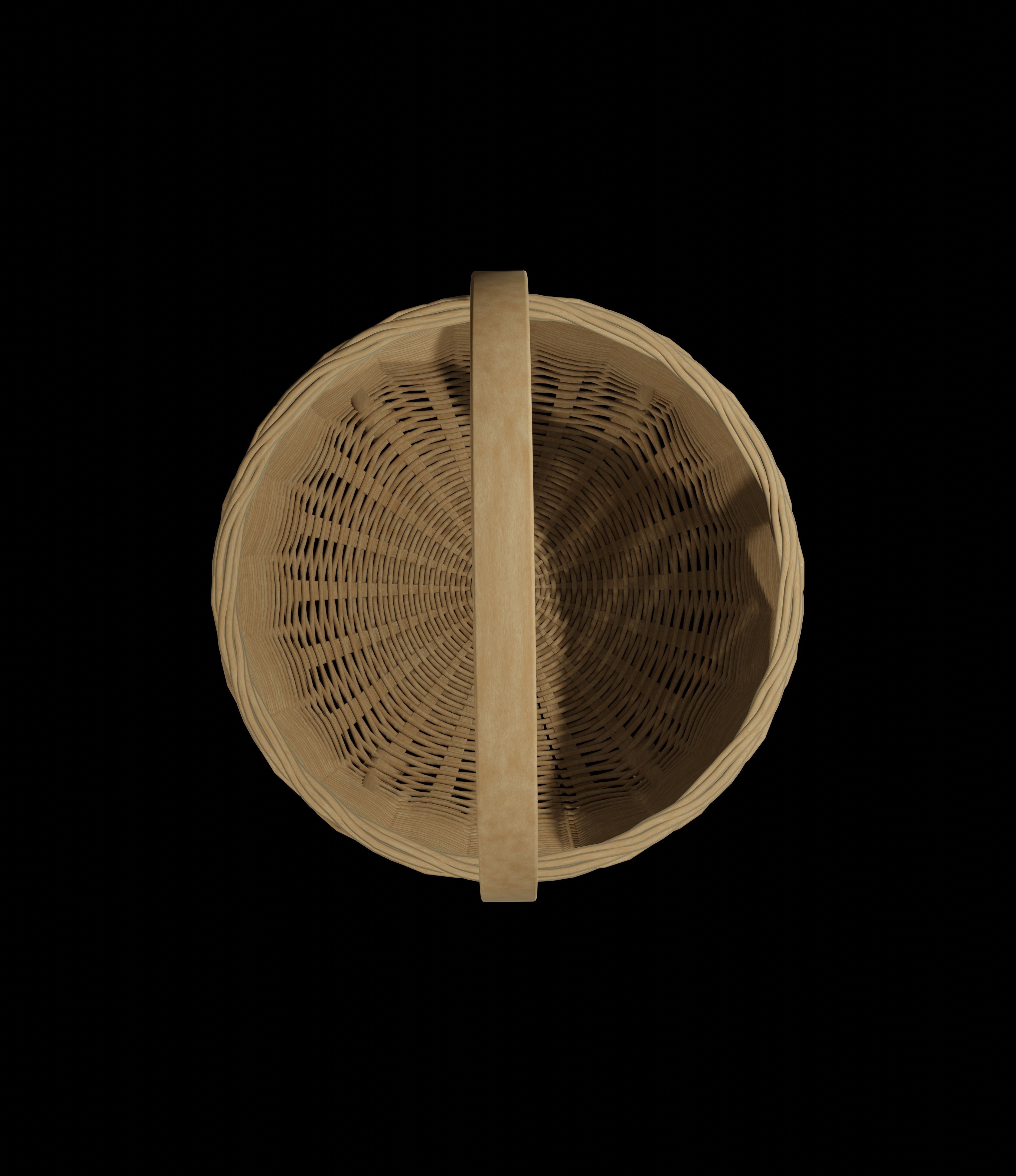 Thai traditional bamboo basket 3D print model_2