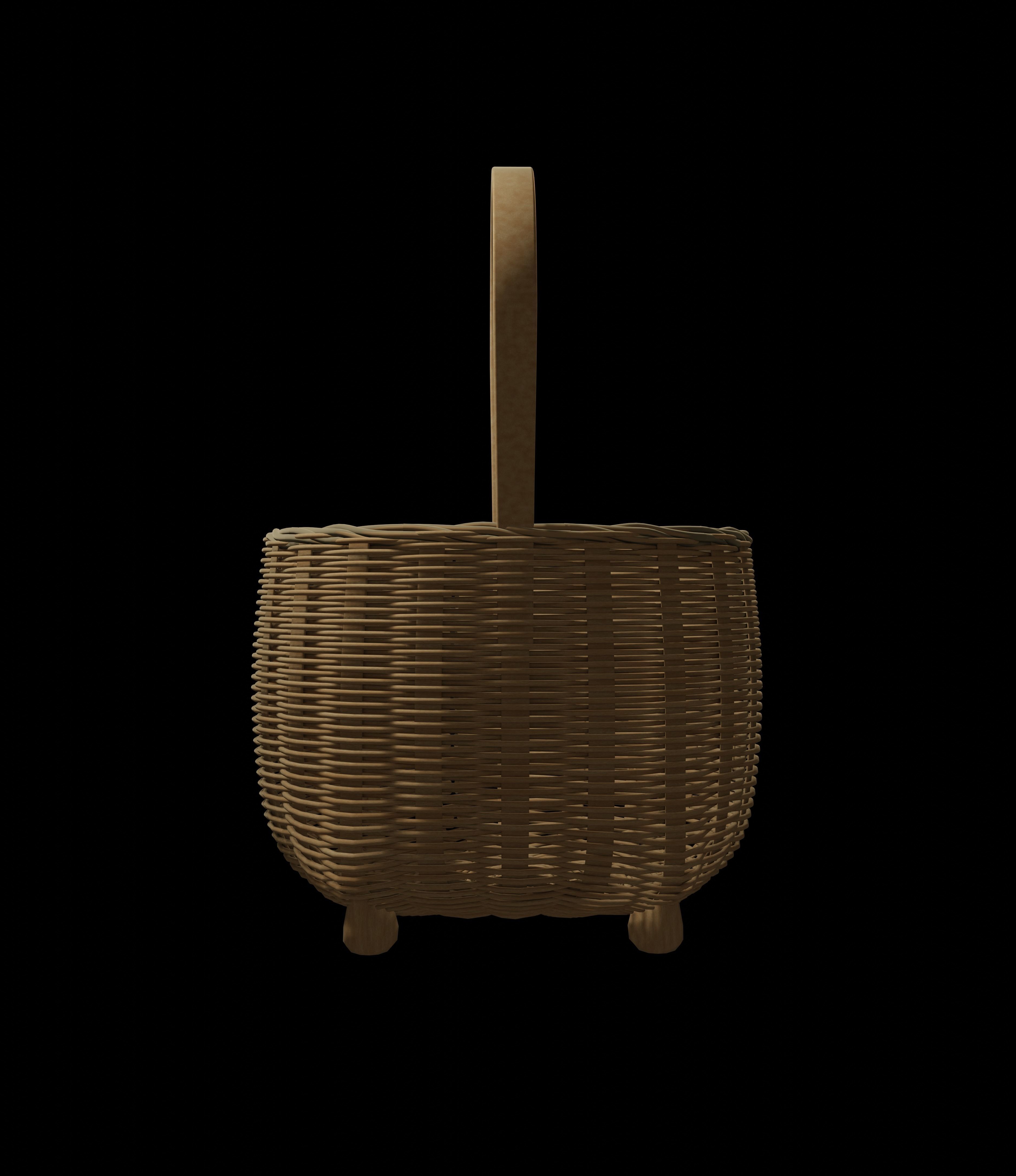 Thai traditional bamboo basket 3D print model_1
