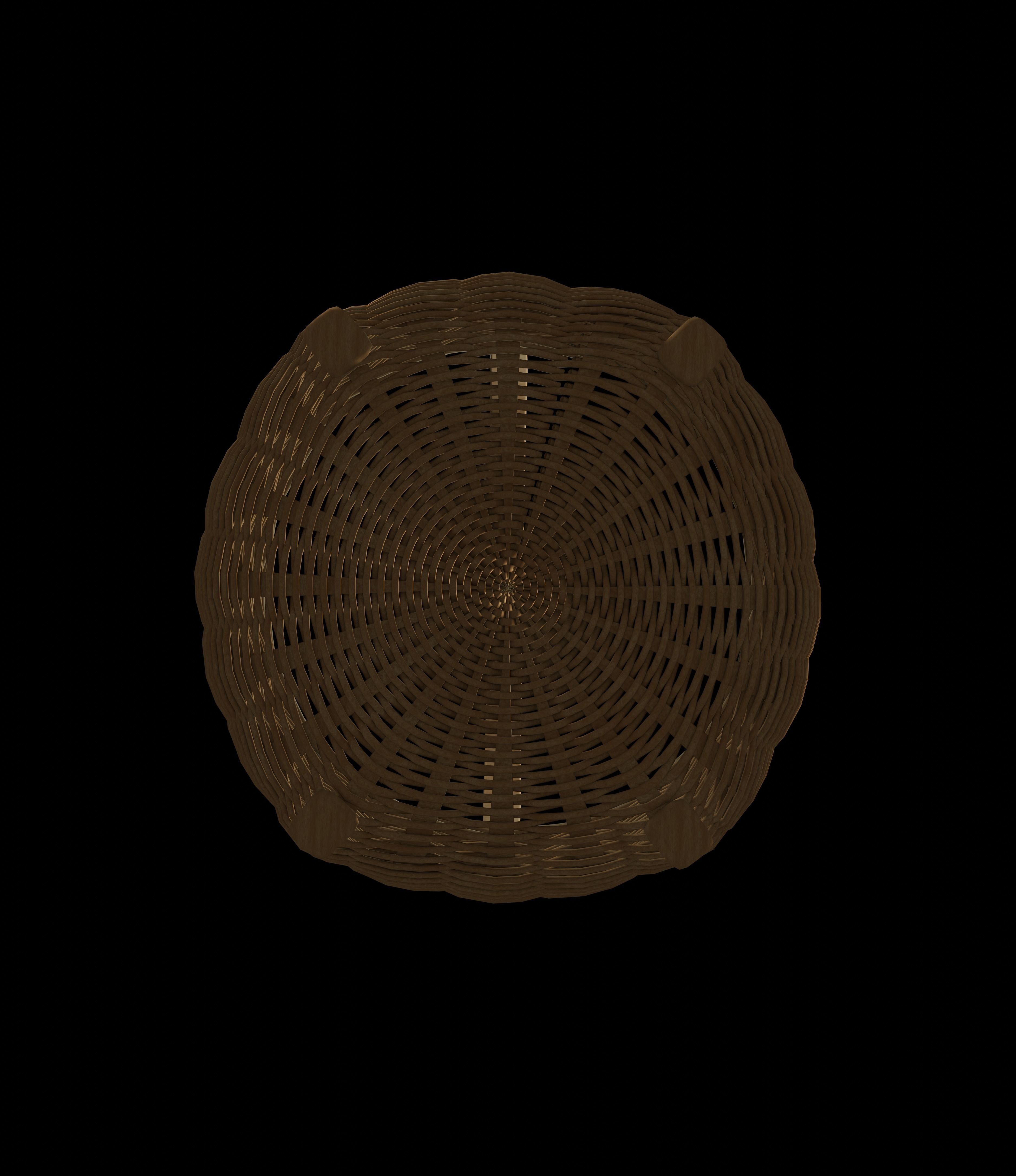 Thai traditional bamboo basket 3D print model_3