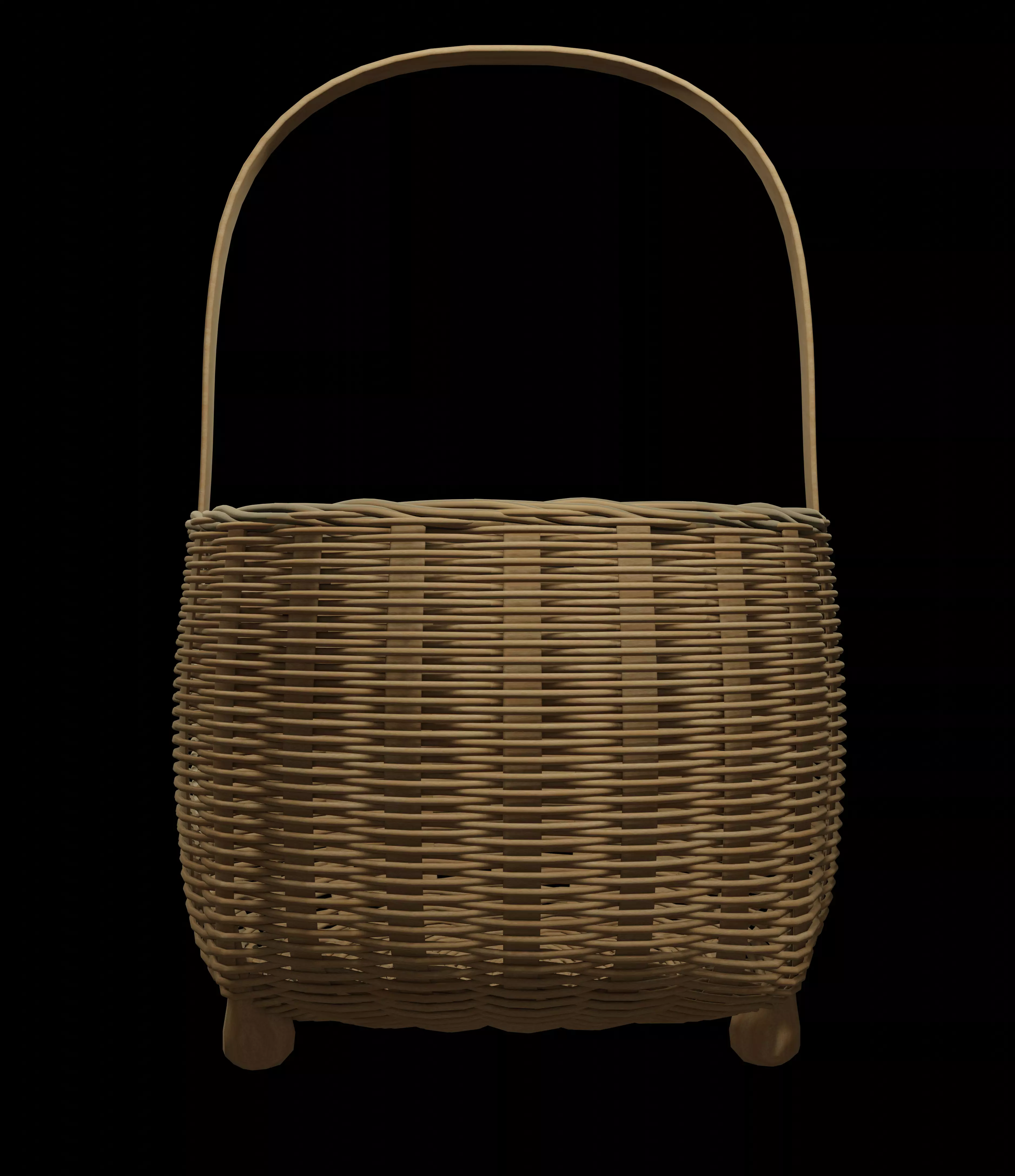 Thai traditional bamboo basket 3D print model_0
