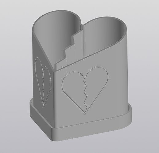 Broken heart Planter 3D print model