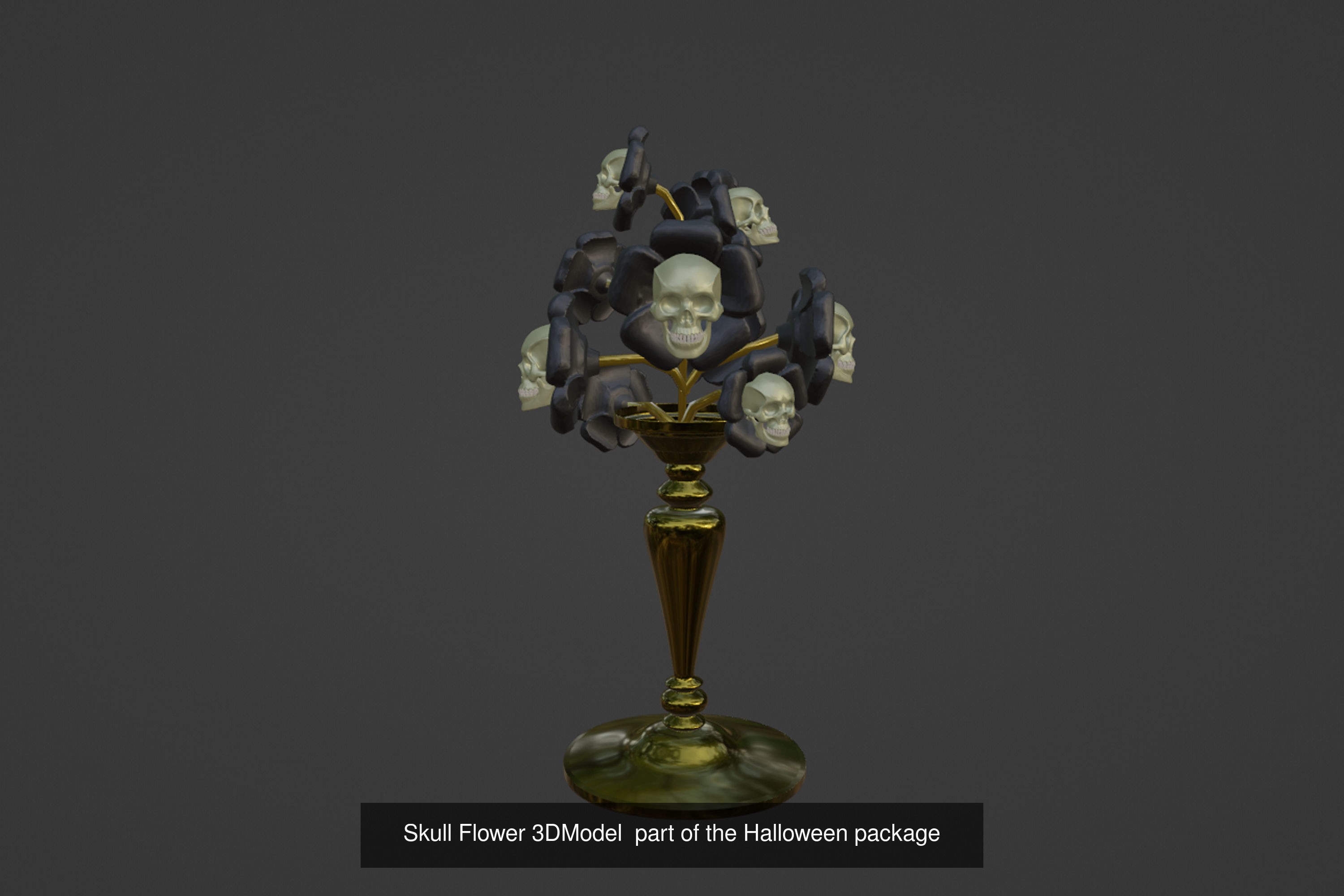 Halloween B0o Theme 3D Model Collection_2