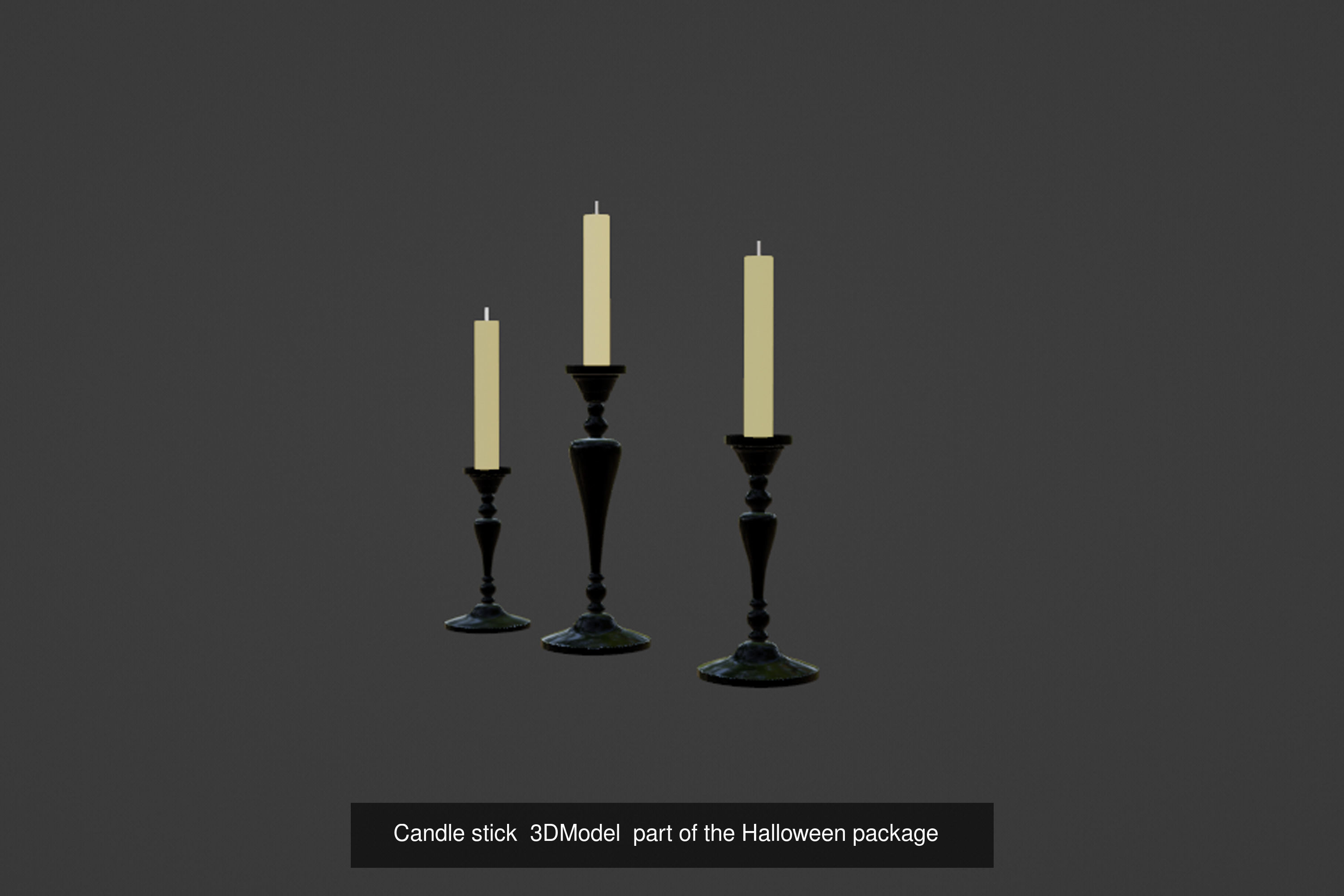 Halloween B0o Theme 3D Model Collection_3