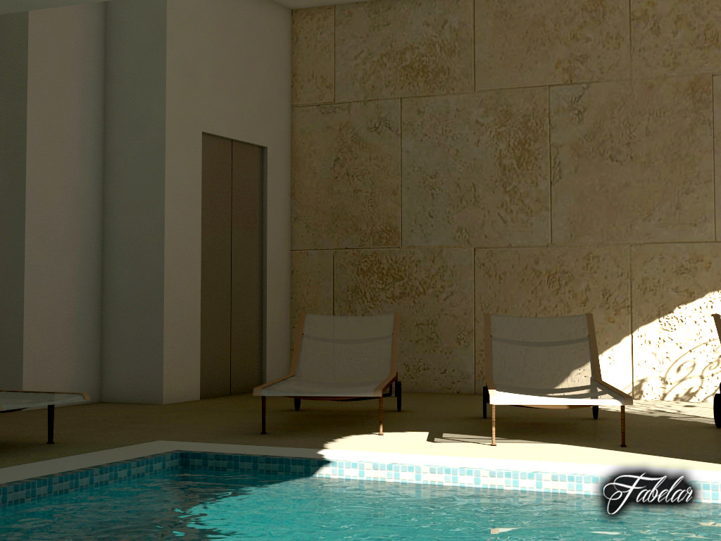 Swimming pool 3D model_3