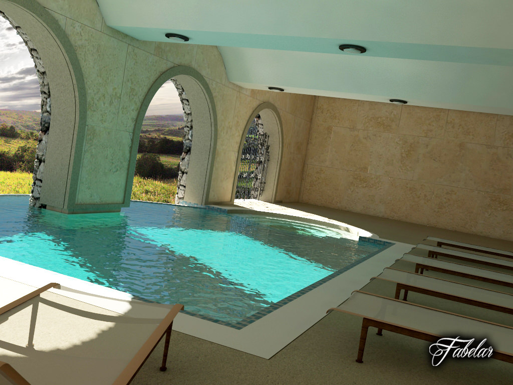 Swimming pool 3D model_1