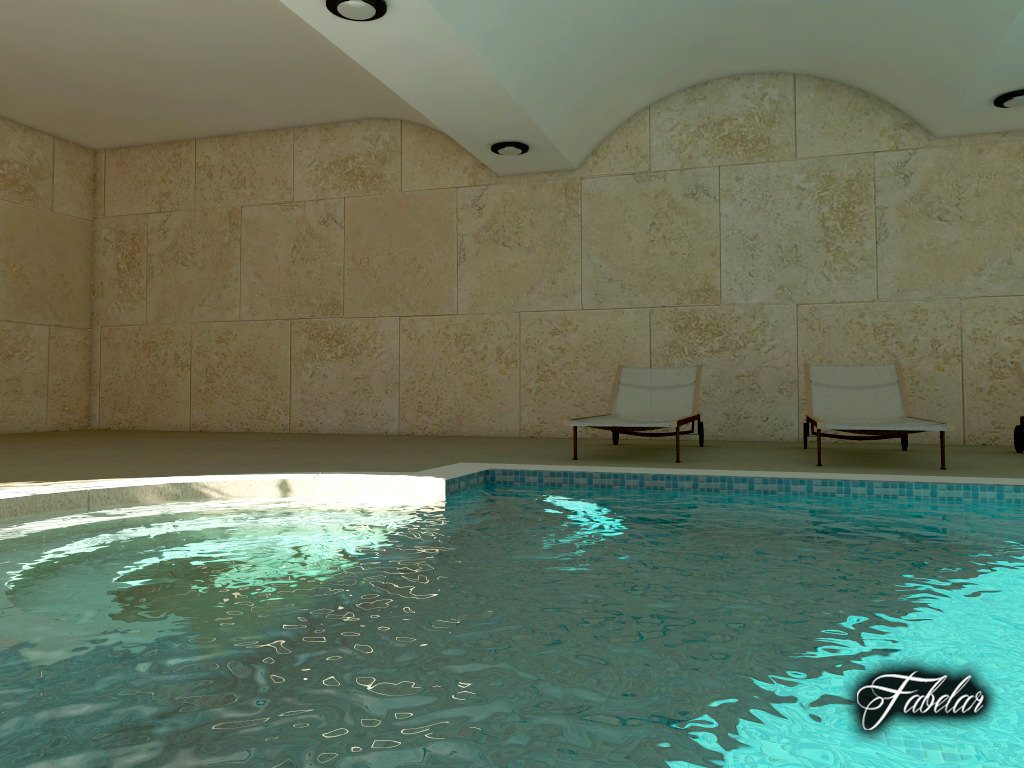 Swimming pool 3D model_4