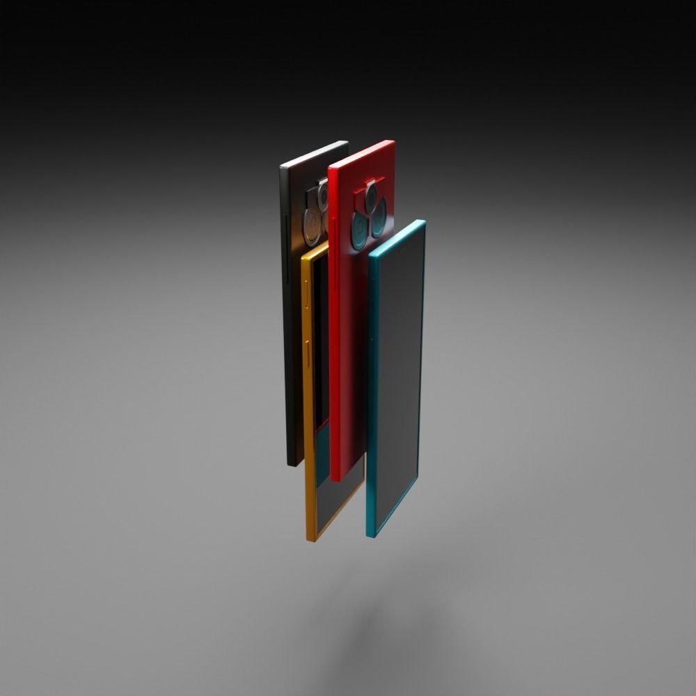 Low poly smartphone phone Low-poly 3D model_3