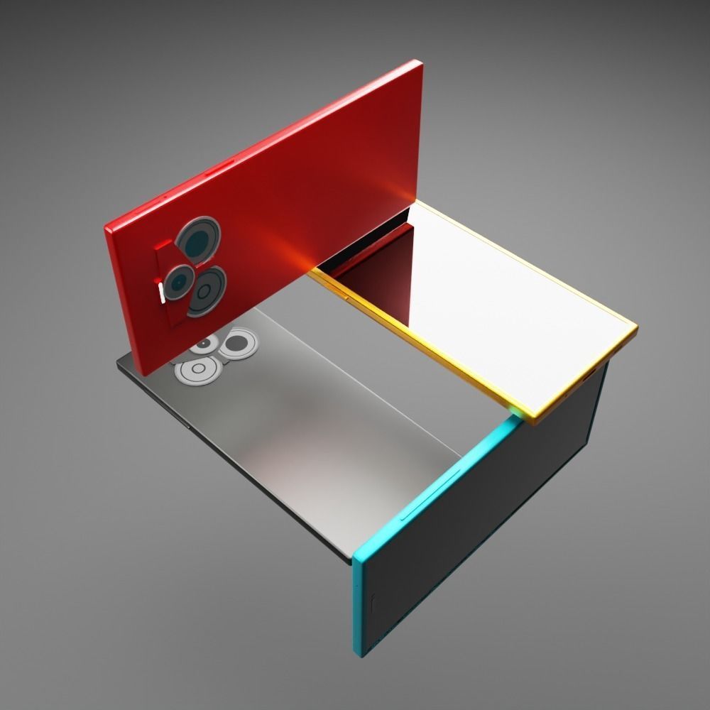 Low poly smartphone phone Low-poly 3D model_6