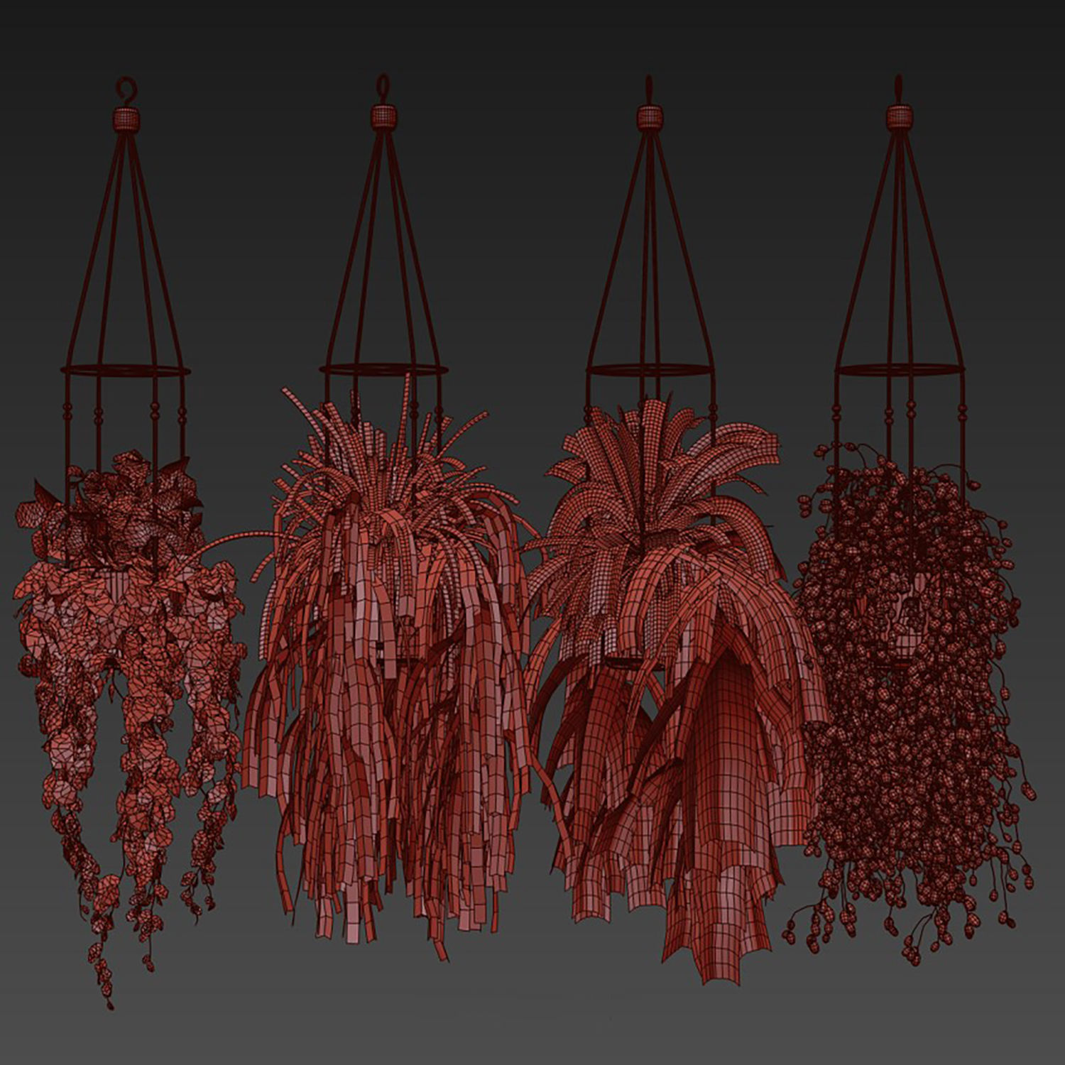 Collection plant vol 404 - pothos - hanging - ampelous - ivy 3D model_5