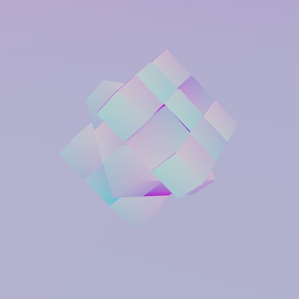  Rubik cube Free low-poly 3D model_3