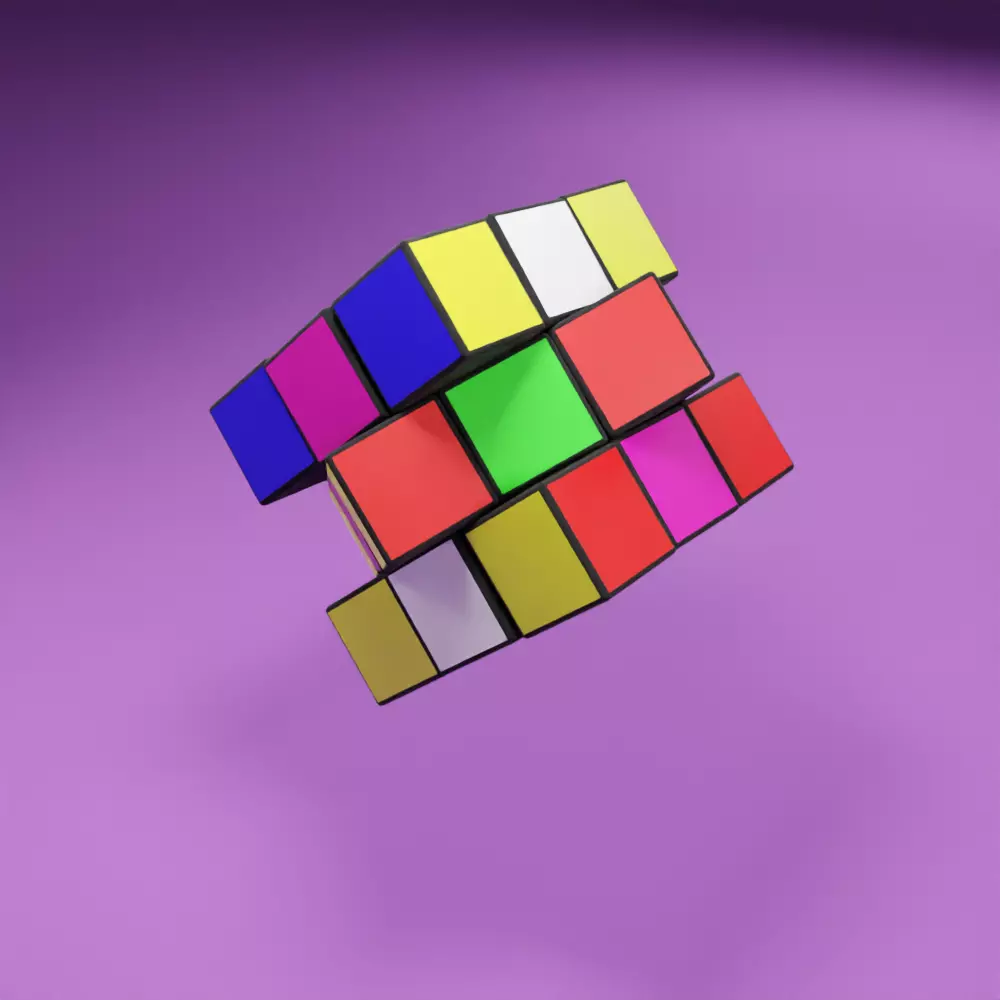  Rubik cube Free low-poly 3D model_0