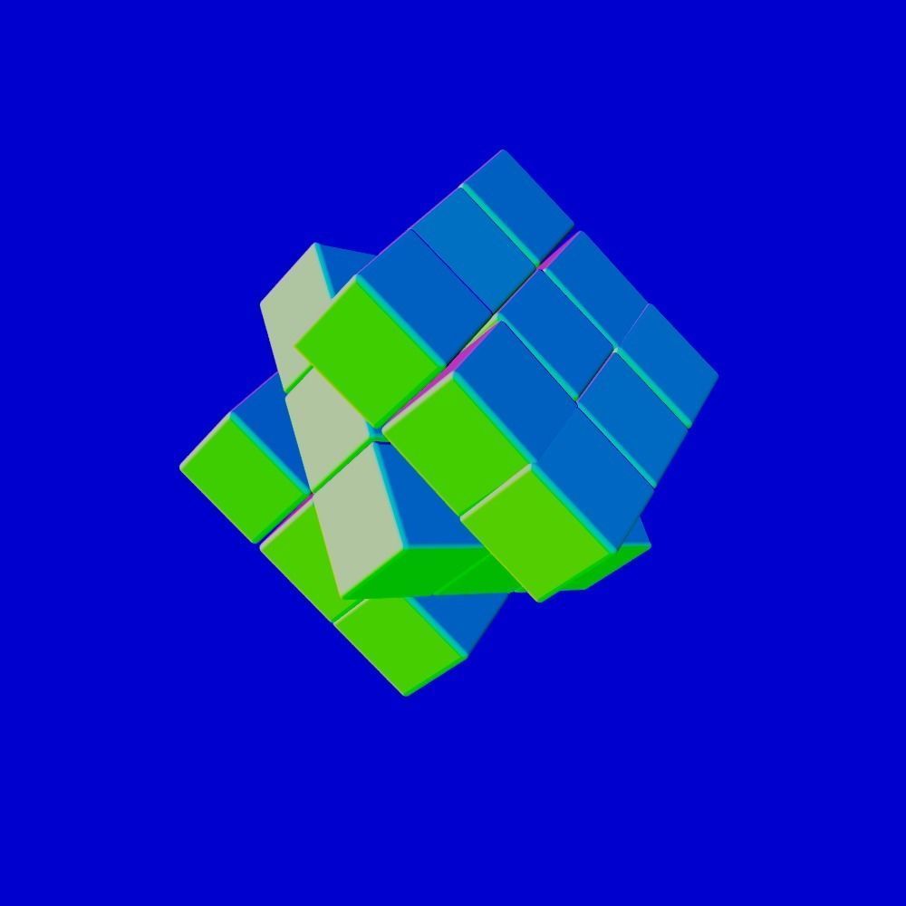  Rubik cube Free low-poly 3D model_2