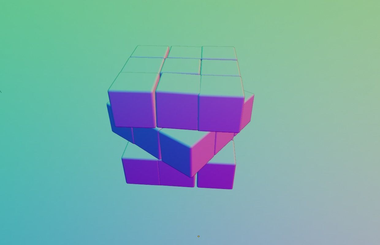  Rubik cube Free low-poly 3D model_10