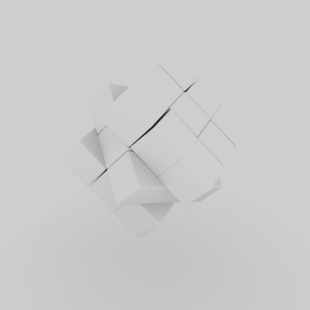  Rubik cube Free low-poly 3D model_4