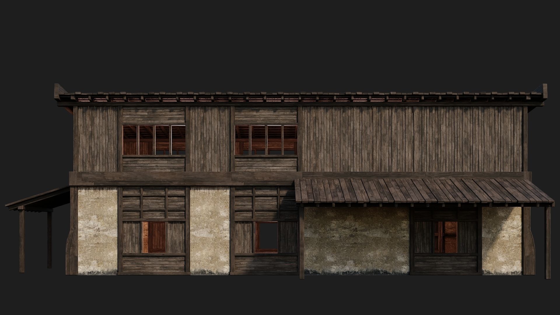 Old Building 4K Textures GameReady 177 Low-poly 3D model_3
