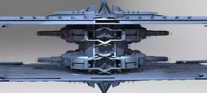 cyberpunk AsianTower Castle ruin 2 3D model