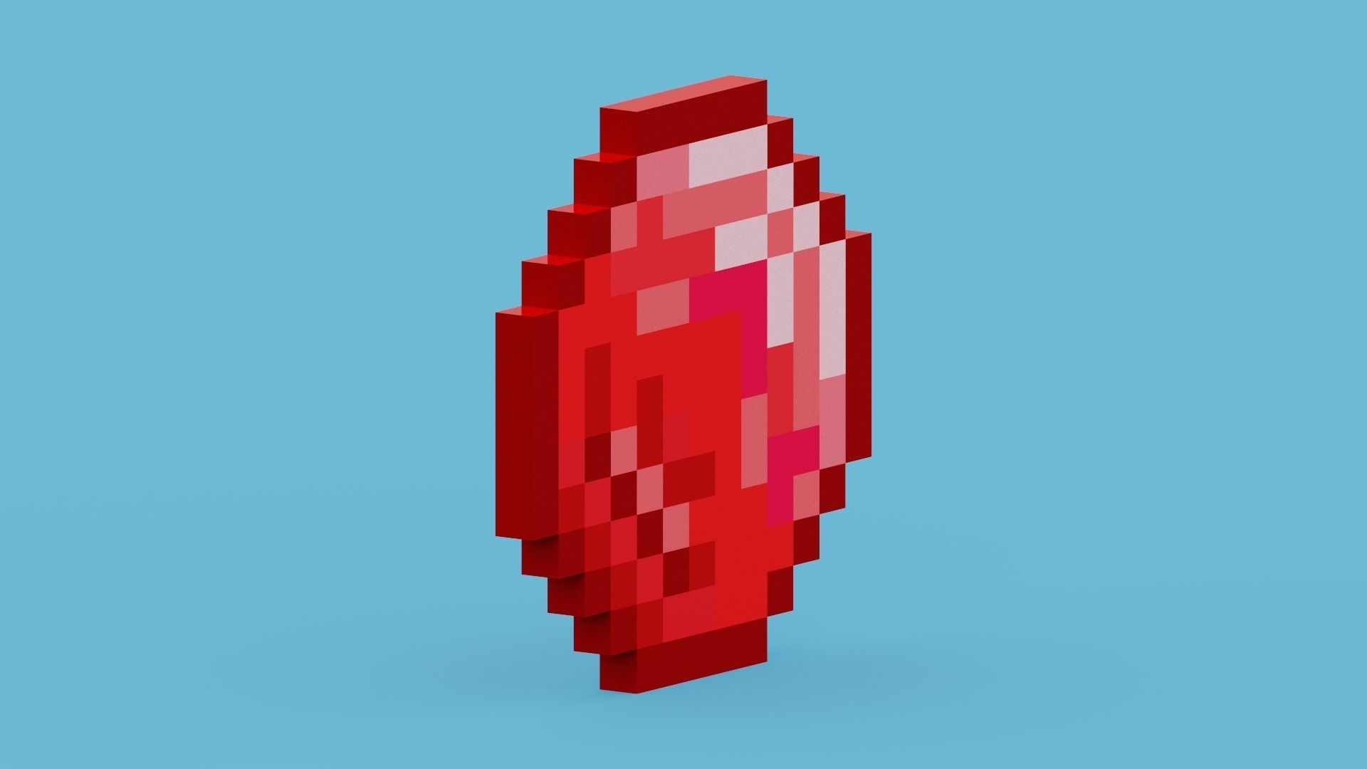 Minecraft Ruby Low-poly 3D model_5