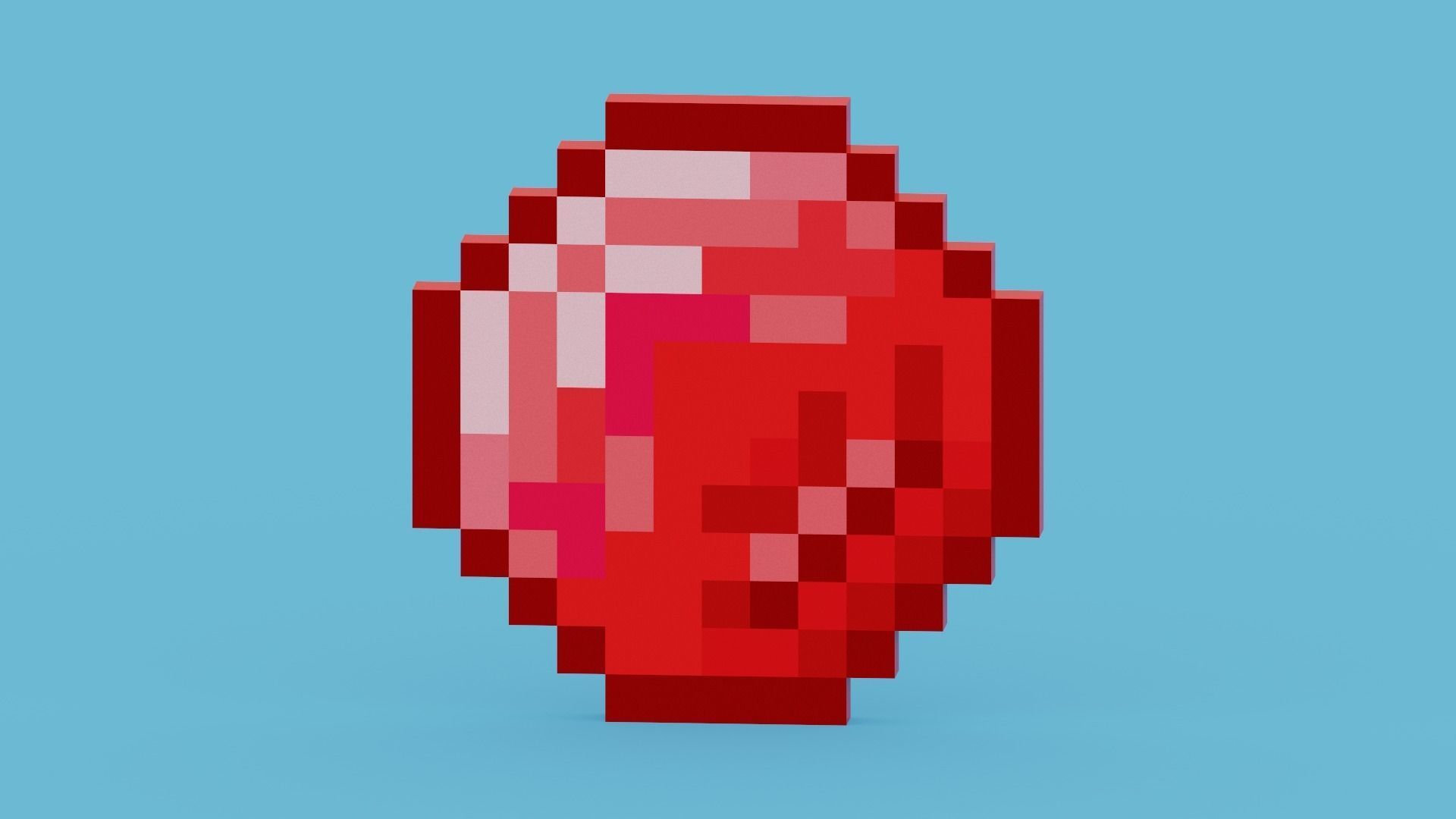 Minecraft Ruby Low-poly 3D model_1