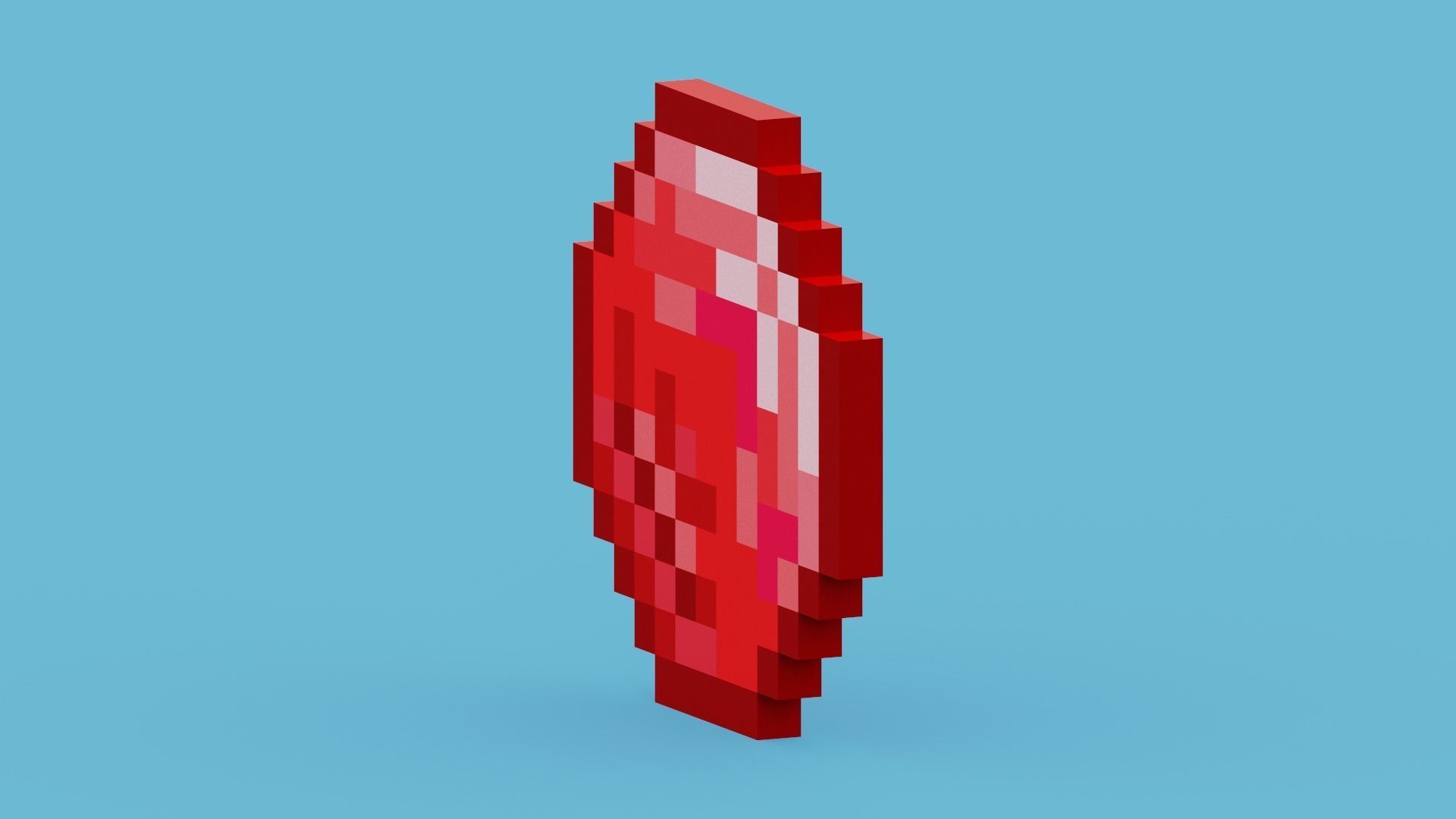 Minecraft Ruby Low-poly 3D model_7