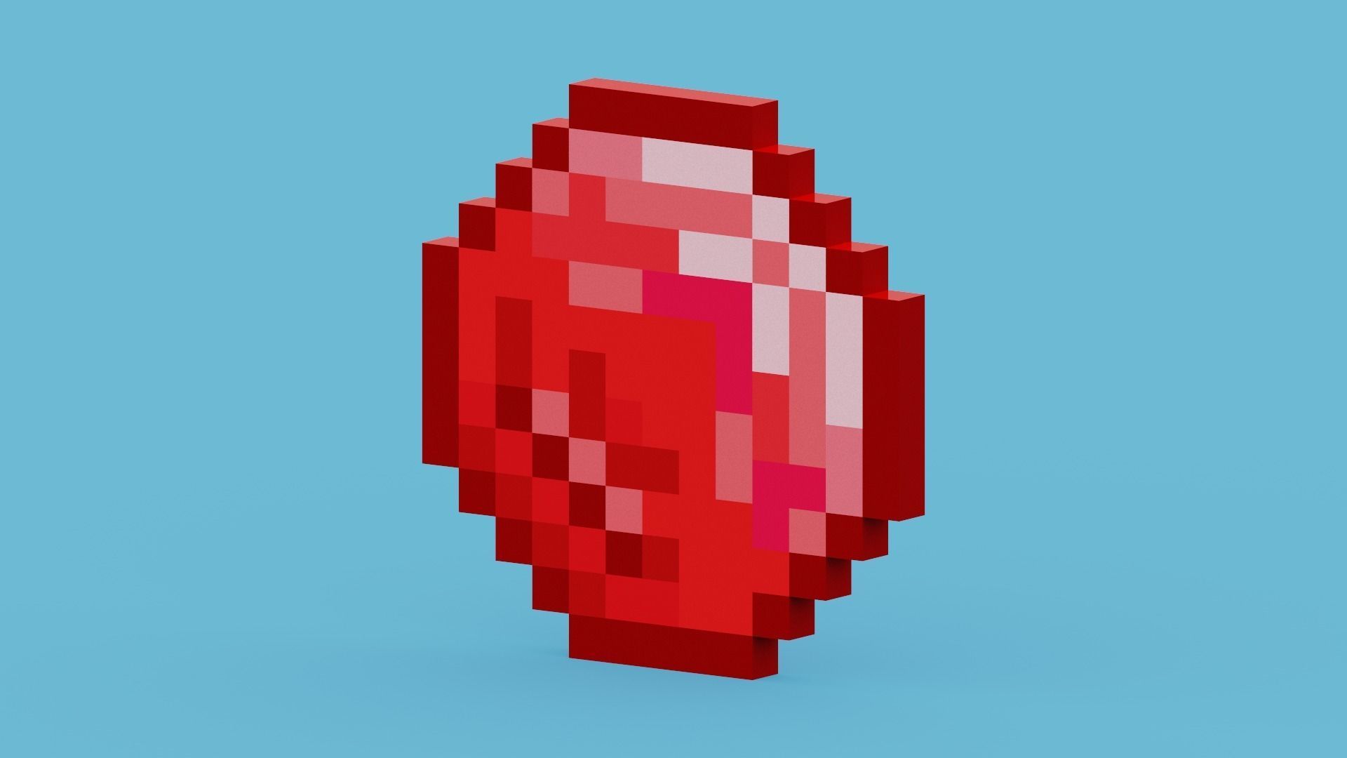 Minecraft Ruby Low-poly 3D model_6