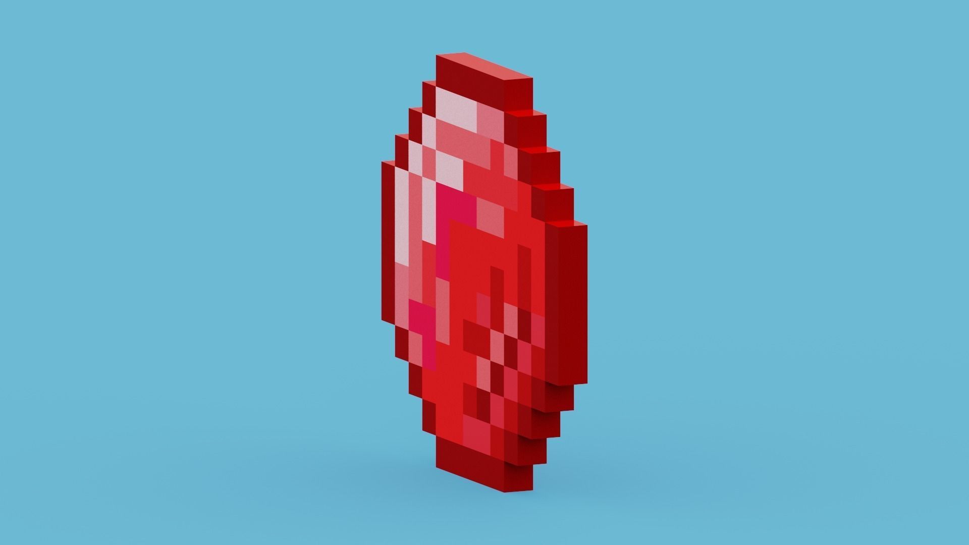 Minecraft Ruby Low-poly 3D model_4