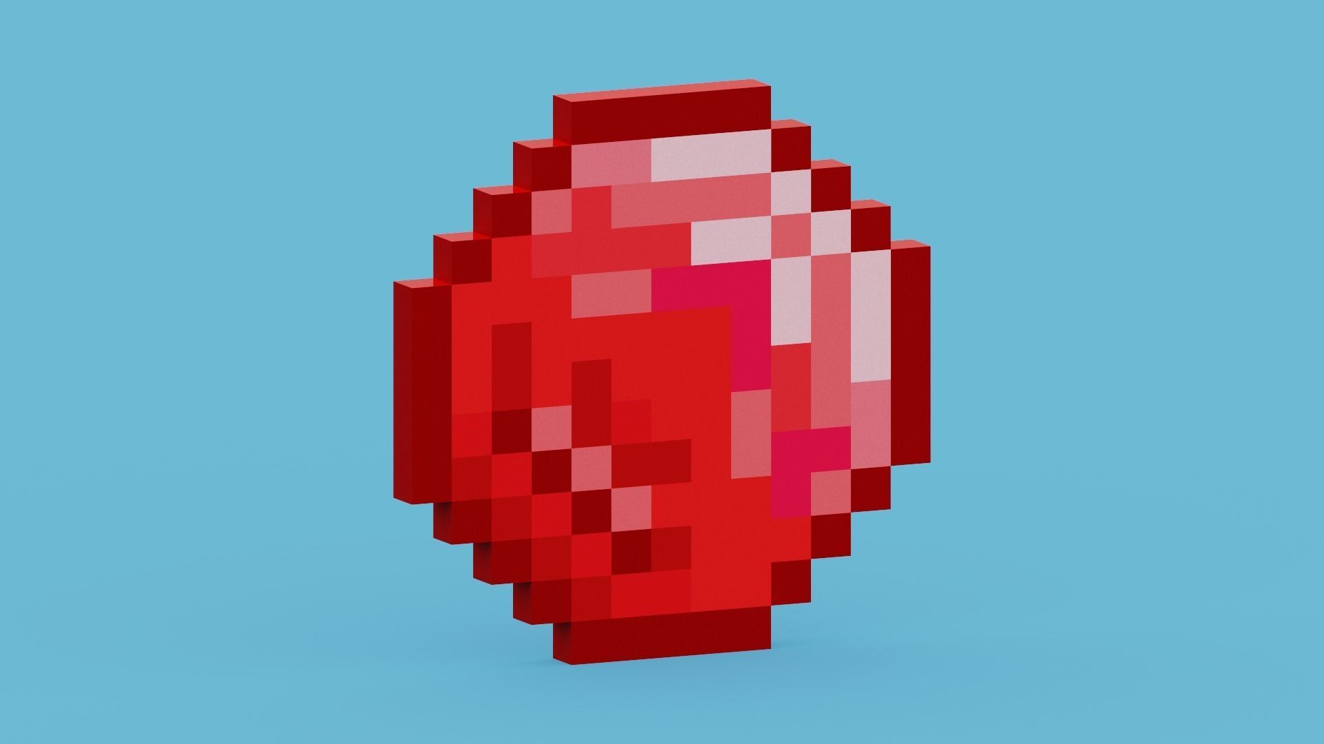 Minecraft Ruby Low-poly 3D model_11
