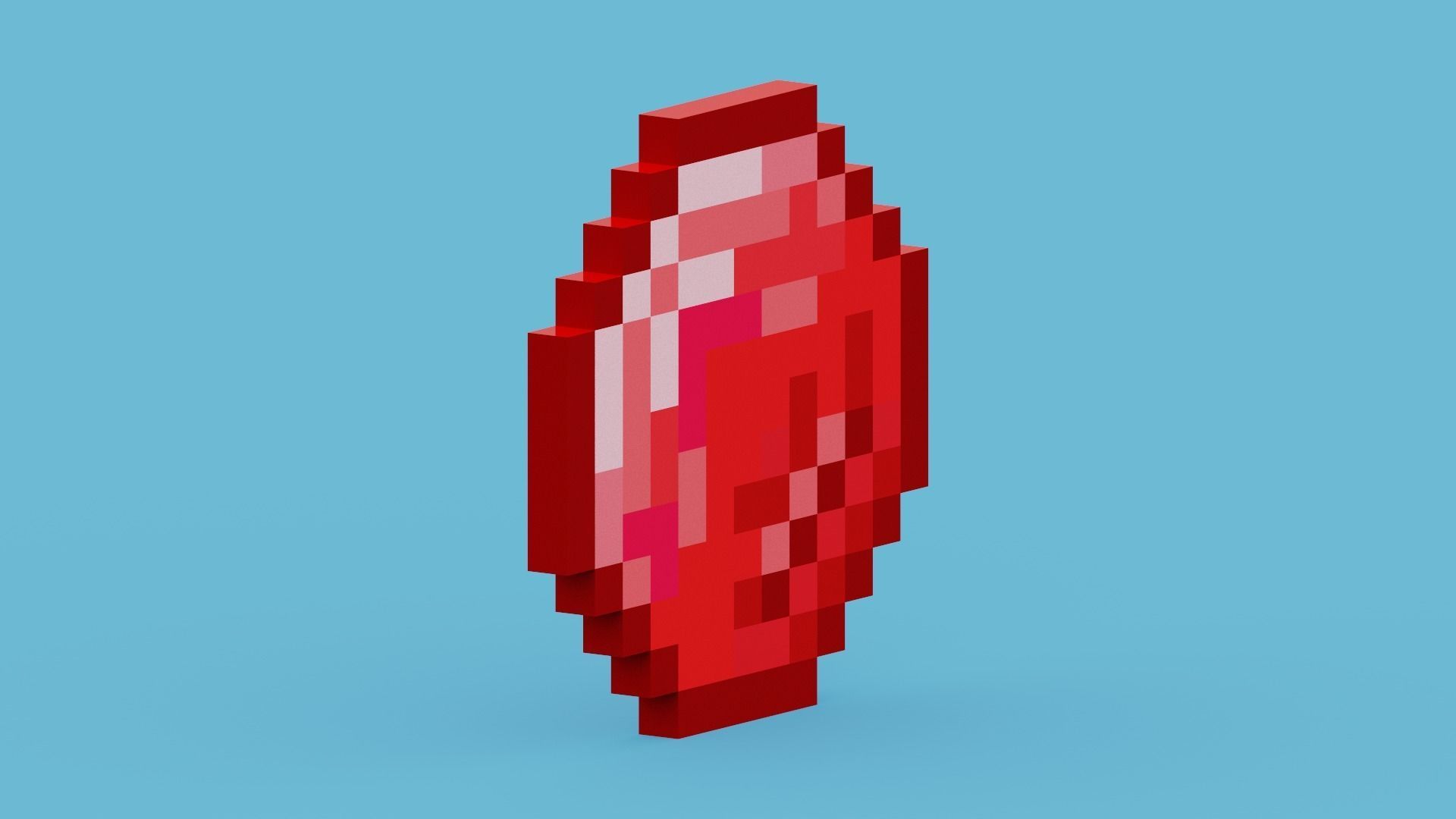 Minecraft Ruby Low-poly 3D model_10
