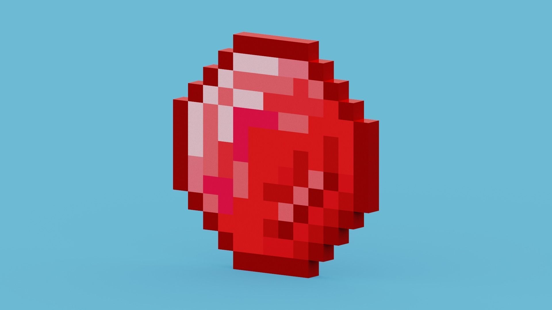 Minecraft Ruby Low-poly 3D model_3